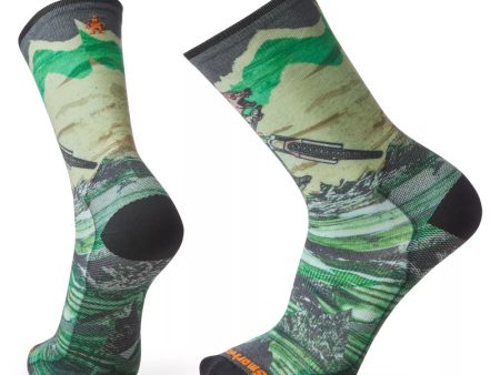 Smartwool Bike Zero Cushion Wolf Print Men’s Crew Sock Sale