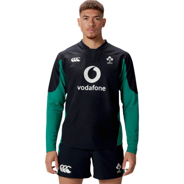 Canterbury IRFU Rugby Ireland 2024 25 Long Sleeved Tech Drill Training Top Discount