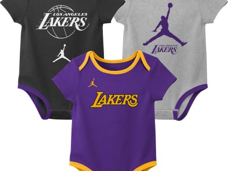 Nike Lakers Infant Kids NBA Bodysuit - 3 Pack Cheap