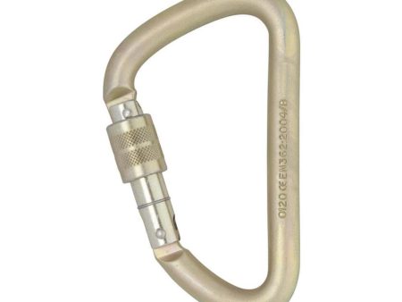 DMM 12mm Steel Klettersteig Screwgate Light Gold Supply