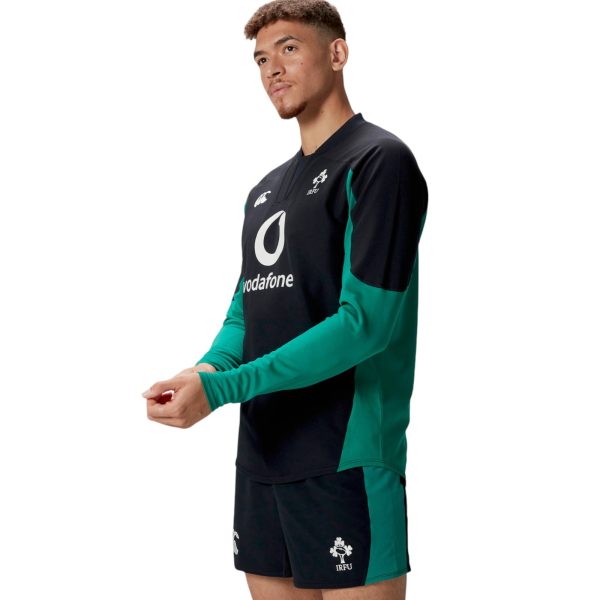 Canterbury IRFU Rugby Ireland 2024 25 Long Sleeved Tech Drill Training Top Discount