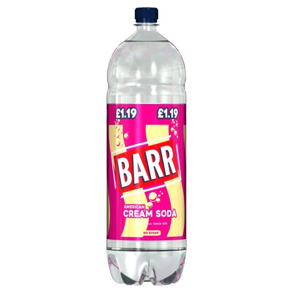 BARR American Cream Soda Flavour Fizzy Soft Drink Pack of 6x2L For Cheap