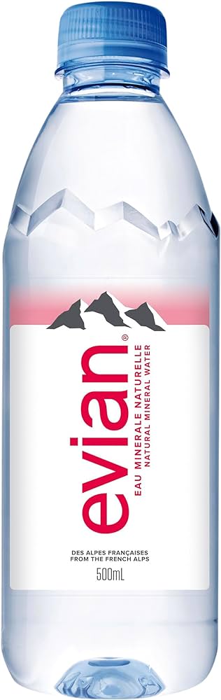 Evian Natural Mineral Water Pack of 500ml bottles Fashion