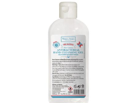 Winter in Venice Antibacterial Hand Cleansing Gel, 1 x 500ml (70% Alcohol) Online Hot Sale