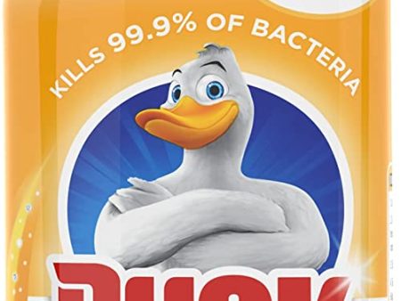 Duck Toilet Bowl Cleaner Liquid, Deep Action Gel, Citrus, 750 ml, Pack of 8 Online Sale