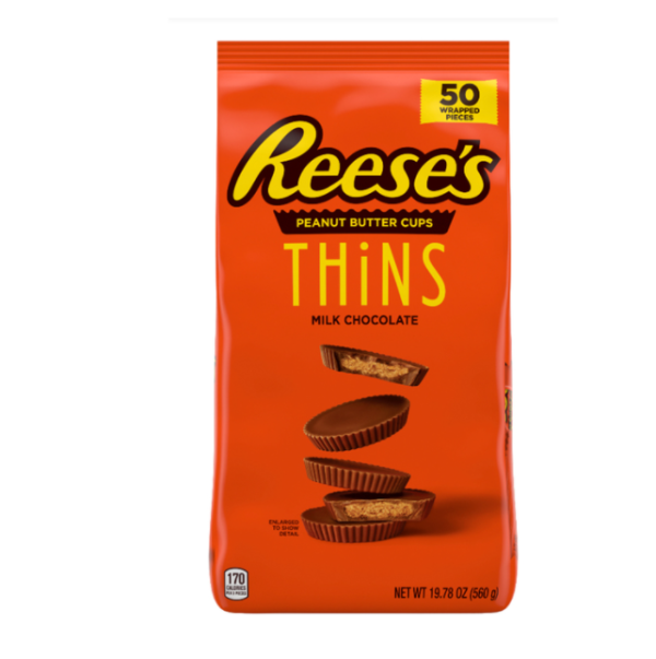 Reese s Peanut Butter Thins Milk Chocolate, 560g For Sale