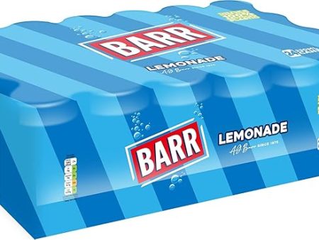 BARR Lemonade Flavoured Fizzy Soft Drink Pack of 24X330ml Sale