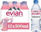 Evian Natural Mineral Water Pack of 500ml bottles Fashion