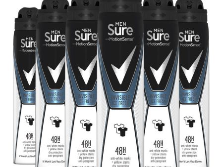 Sure Men Non-Compressed Antiperspirant, 6 x 200ml Discount