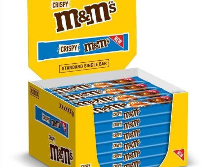 M&Ms Crispy Standard Chocolate Bar Pack of 24x34g Supply