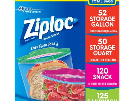 Ziploc Freezer Variety Bags, 347 Pack Cheap